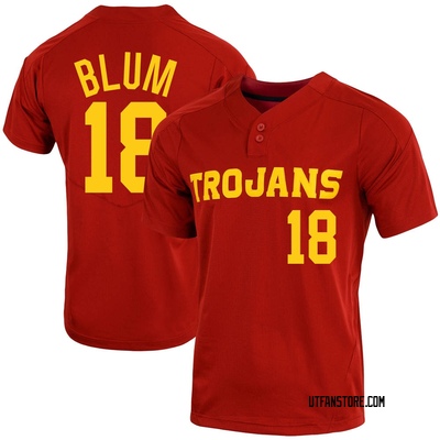 Men's Josh Blum USC Trojans Replica Cardinal Vapor Two-Button Baseball Jersey